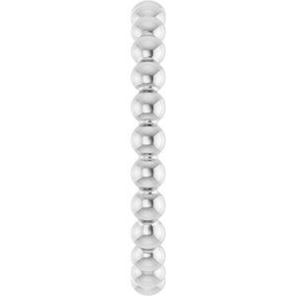 Sterling Silver Beaded Stackable Ring - image 4
